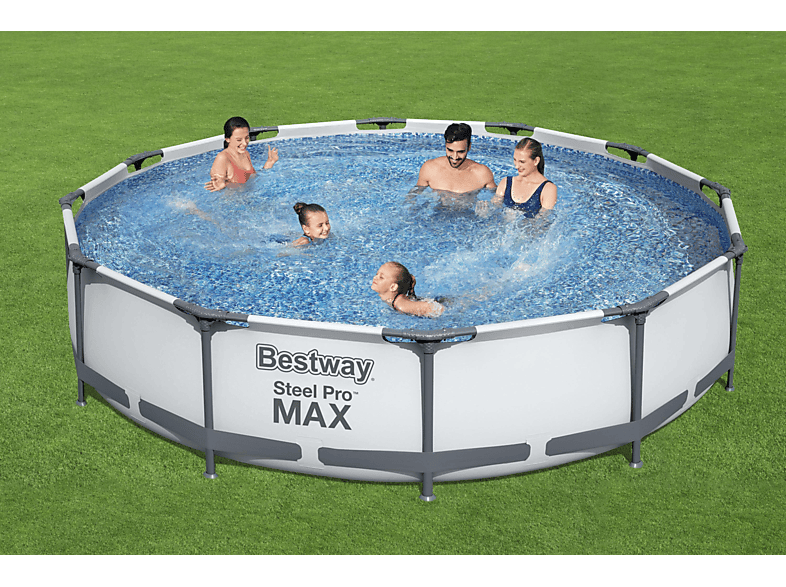 BESTWAY Steel Pro Pool-Set, rund cm Max™ Swimmingpoolset Mehrfarbig 366 Frame