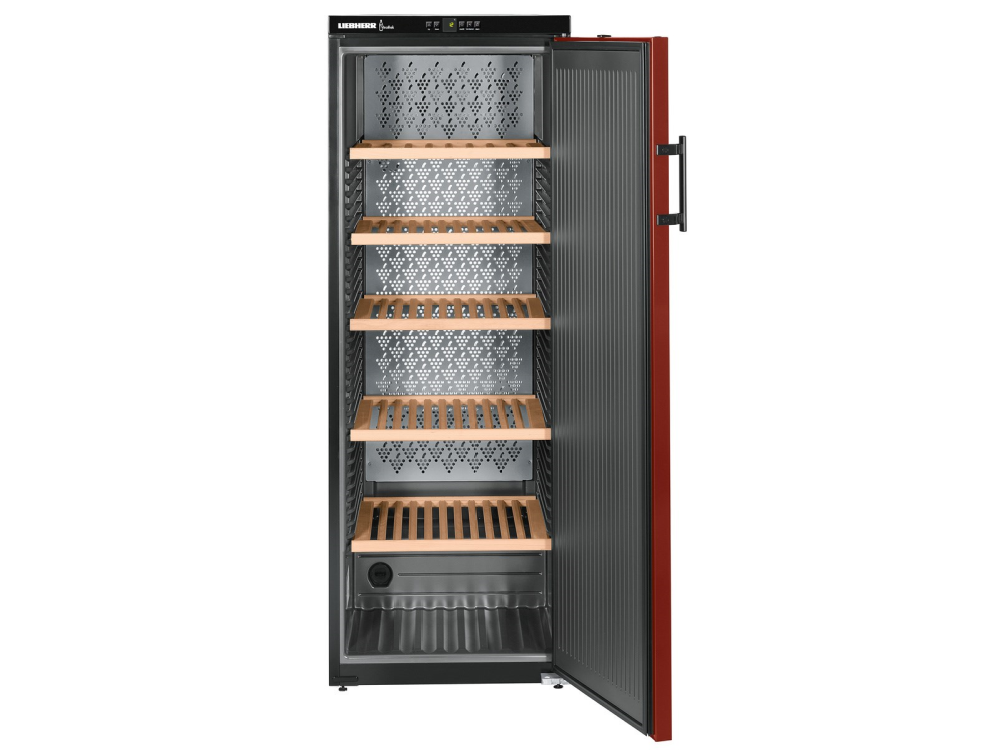 Vinoteca - Liebherr WKr 4211, 377 l, Filtro de carbono activo, Puerta reversible, 165 cm,  Rojo
