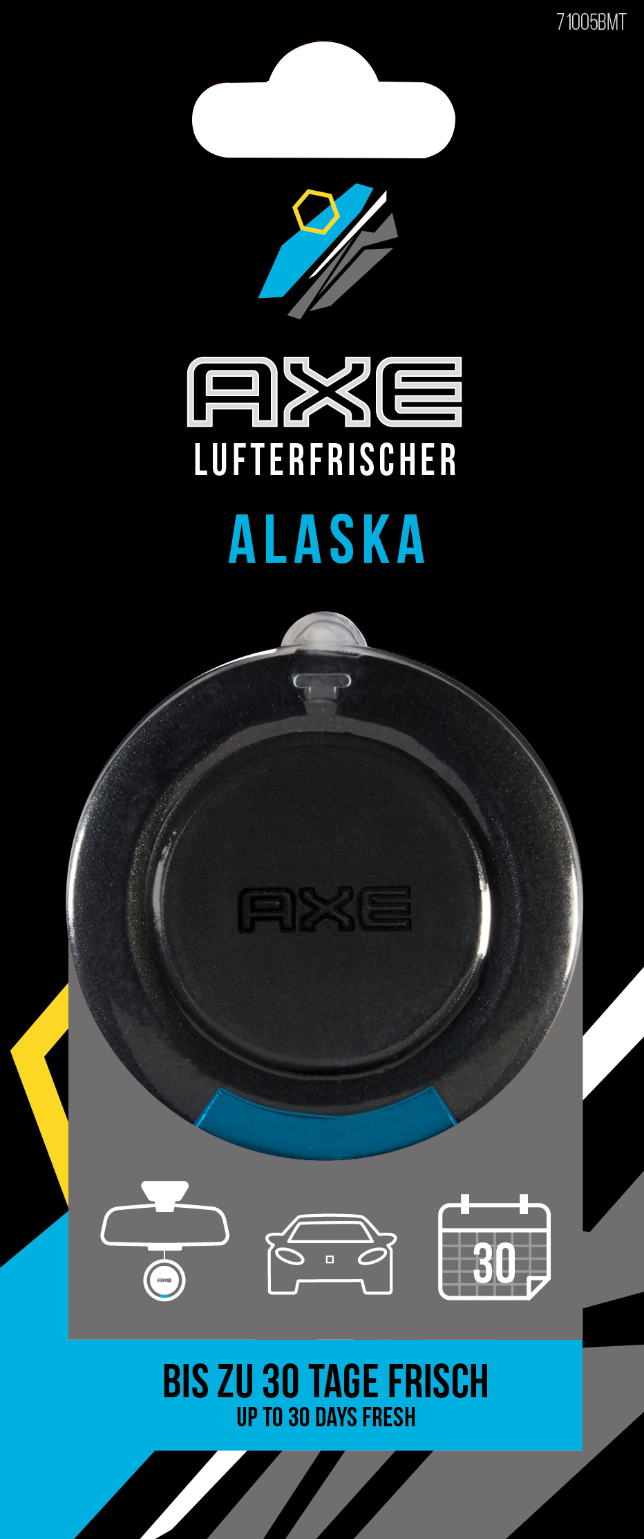 AXE 3D Hanging AirFresh Alaska Lufterfrischer, Schwarz/Blau