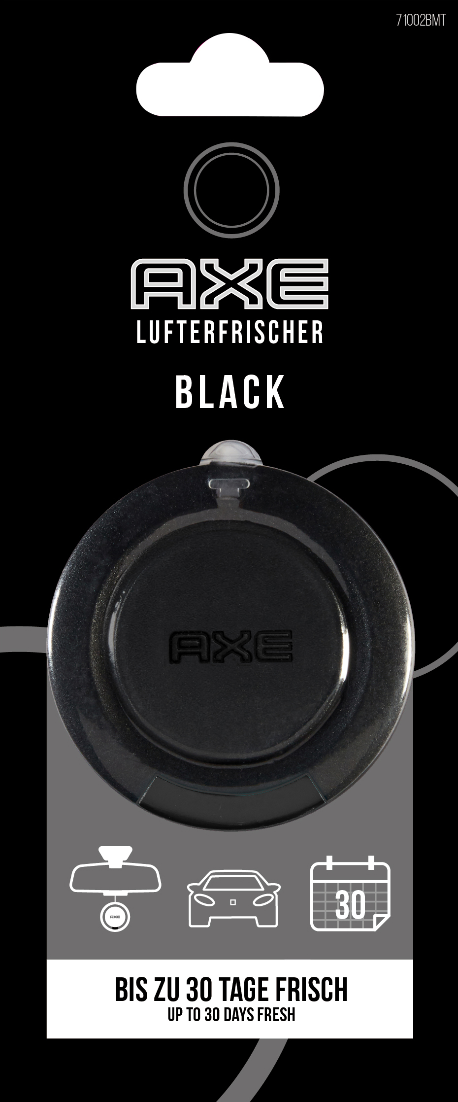 AirFresh Lufterfrischer, AXE Hanging Black Schwarz 3D
