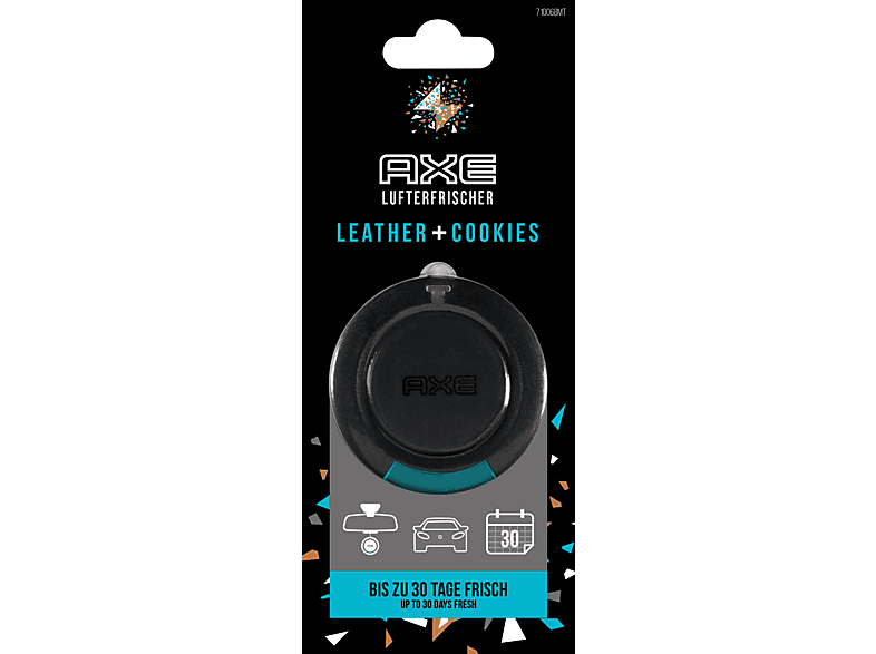 AXE 3D Hanging AirFresh Collision LeatherCookie Lufterfrischer, Schwarz/Grün