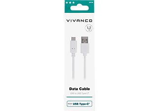 VIVANCO 38756 USB-Type-C Lade-/Datenkabel, 1,2m