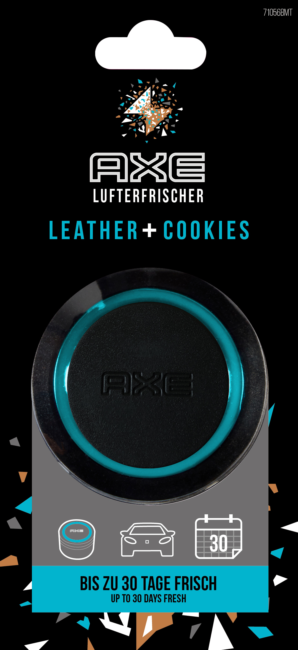 Gel Air - Collision Lufterfrischer, Leather&Cookies AXE Schwarz/Blau Can