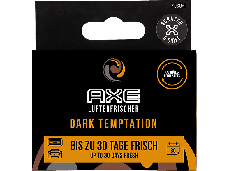 AXE Schwarz Lufterfrischer, - Temp Air Dark Vent Sticks Alu Refill
