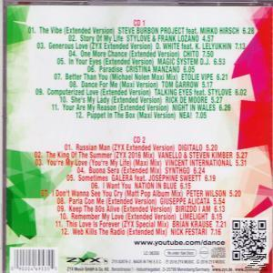 Rückseite einer CD-Hülle mit einer Liste von Songs und Künstlern.