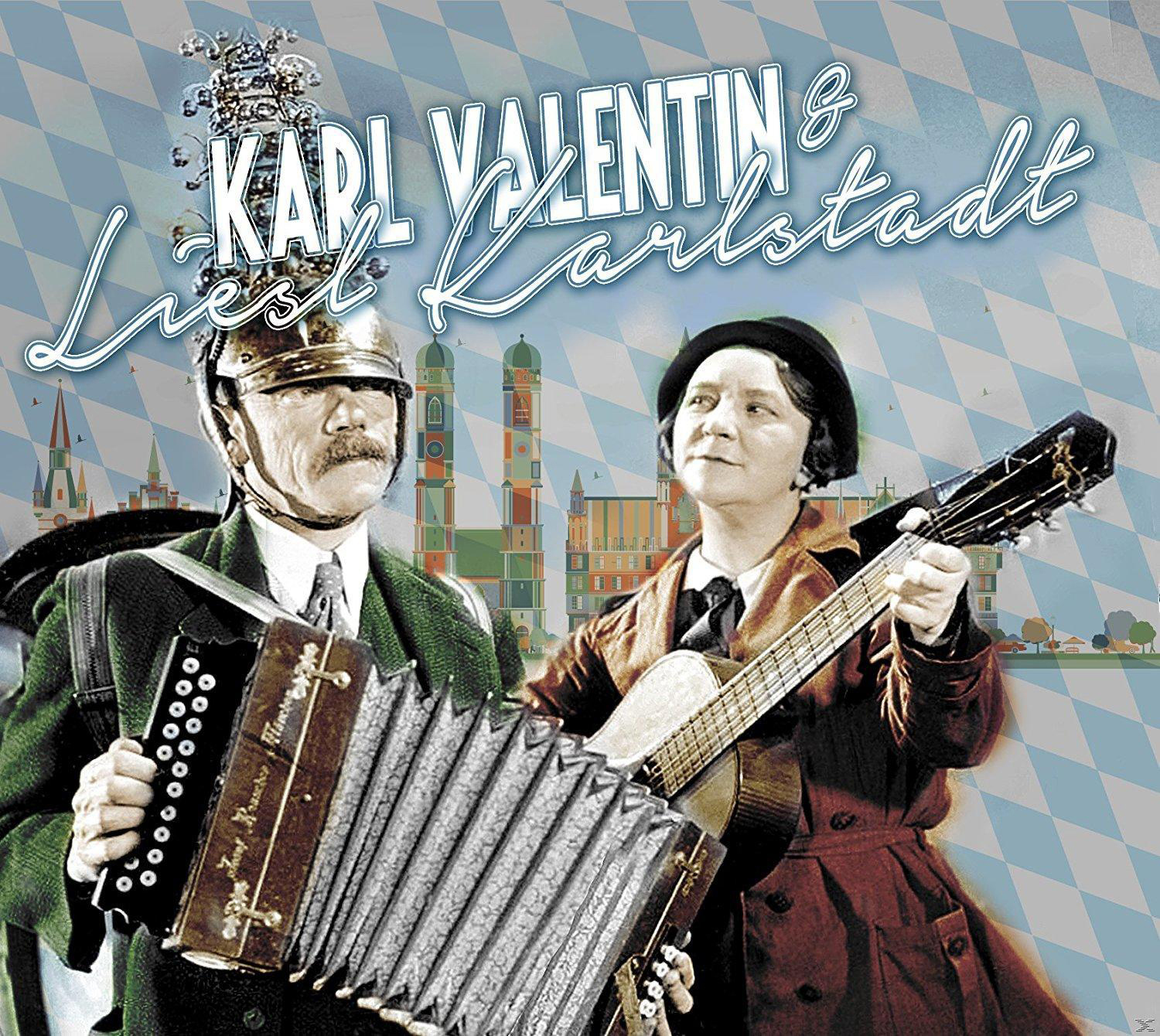 Albumcover: Mann und Frau mit Akkordeon und Gitarre. Titel: Karl Valentin & Liesl Karlstadt.