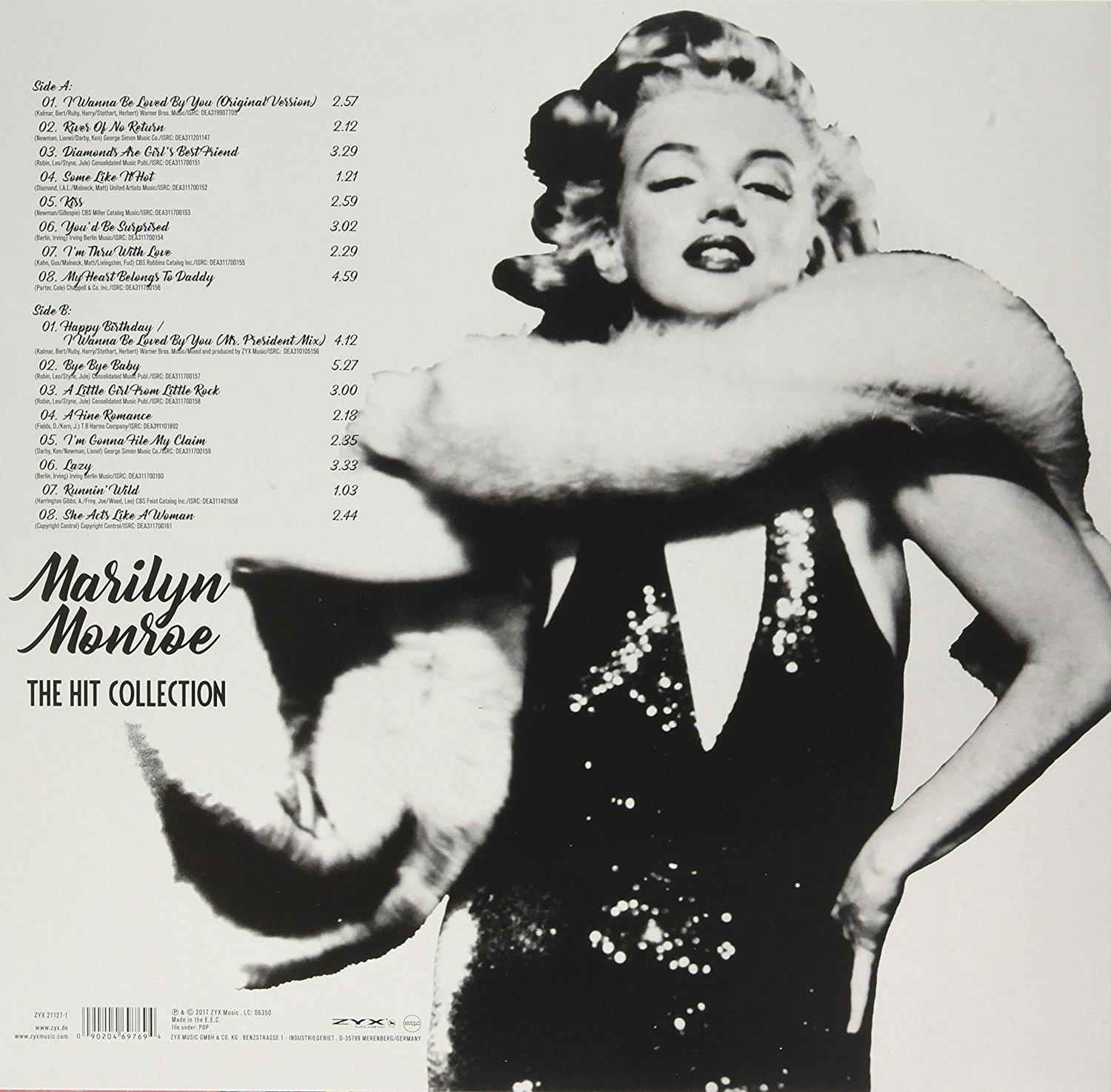 Marilyn Monroe Albumcover, Schwarzweißfoto.