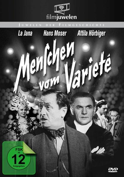 DVD-Cover mit einer Gruppe von Menschen. Titel: Menschen vom Varieté.