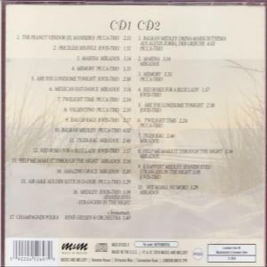 CD-Cover mit Text und einem strandähnlichen Hintergrund. Es zeigt eine Liste von Songs darauf.