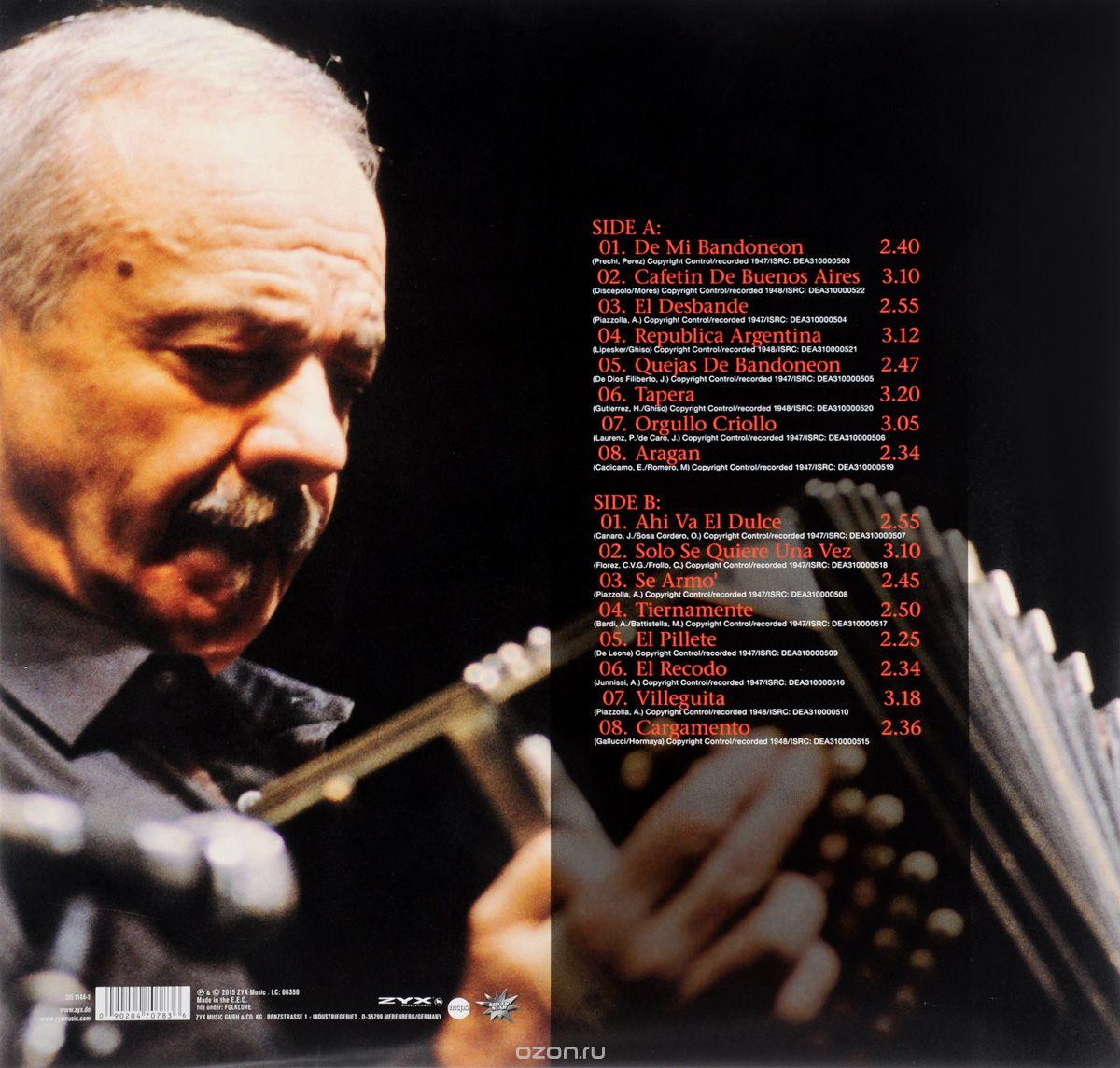 Ein Mann mit Schnurrbart und eine Partitur sind auf einem Albumcover zu sehen.