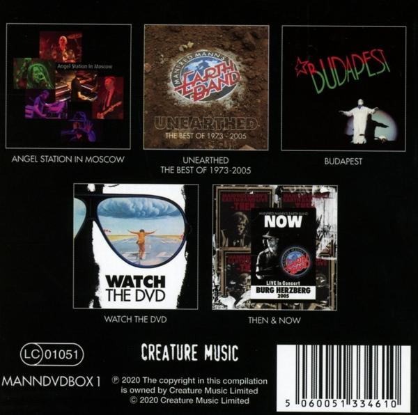 CD-Cover mit fünf Albumcovern, darunter 'Angel Station' und 'Budapest'.