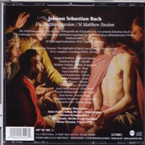 CD-Cover: Johann Sebastian Bach, 'Die Matthäus-Passion', mit Kunstwerk von Personen.