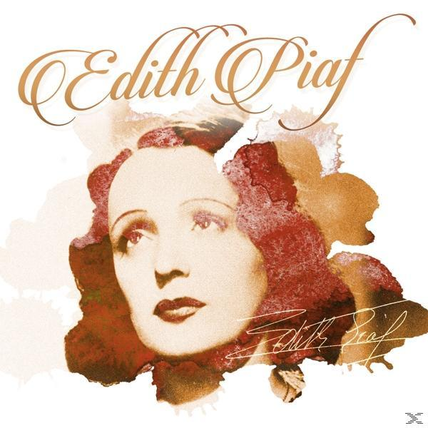 Albumcover: ein Portrait einer Frau mit braunen Haaren, darüber der Name 'Edith Piaf' in brauner Tinte.