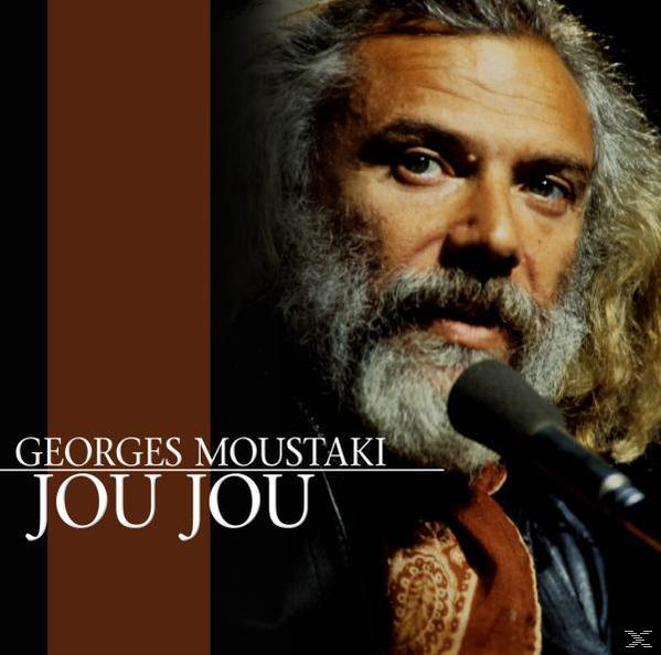 Albumcover: Ein Porträt von Georges Moustaki mit dem Text 'Georges Moustaki' und 'Jou Jou'.