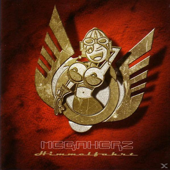 Albumcover mit einer Frauenfigur mit Flügeldesign. Text: Megaherz, Himmelfahrt.