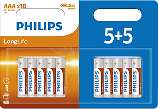 PHILIPS R03L10BP/10 Long Life Çinko AAA 5+5 Pil