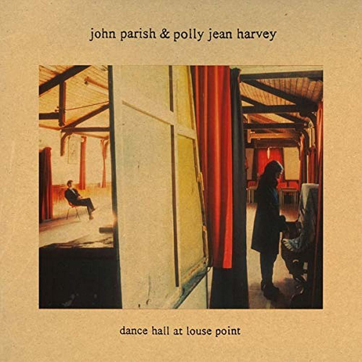 Albumcover mit Figuren in einem Raum. Text: john parrish & polly jean harvey dance hall at louse point.
