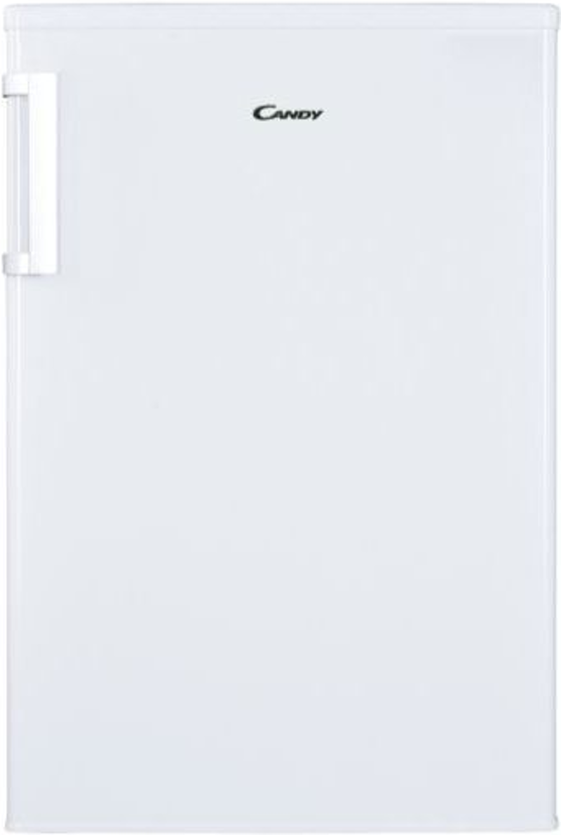 Un réfrigérateur blanc avec une poignée sur le côté.