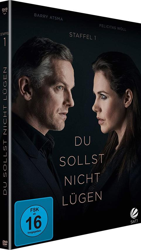 DVD-Cover von zwei Personen, die sich gegenüberstehen, mit dem Titel 'Du Sollst Nicht Lügen'.