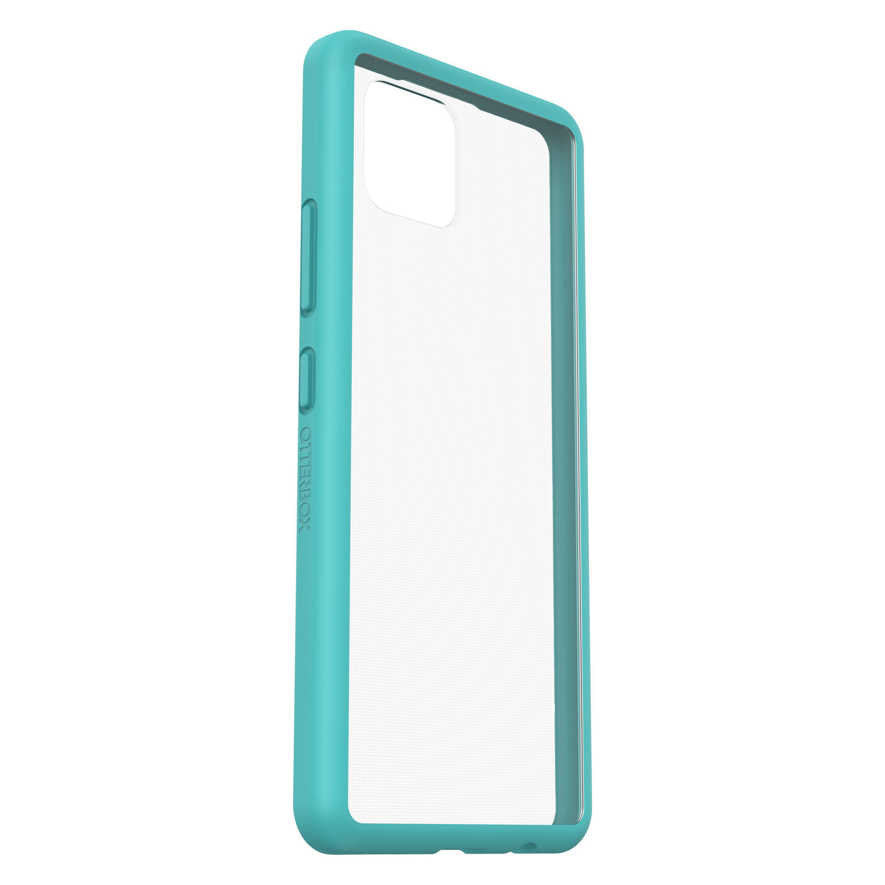OTTERBOX React Series Case Handy-Schutzhülle 16.8 cm (6.6 Zoll) , Backcover, Samsung, Galaxy A42 5G, Transparent/Blau