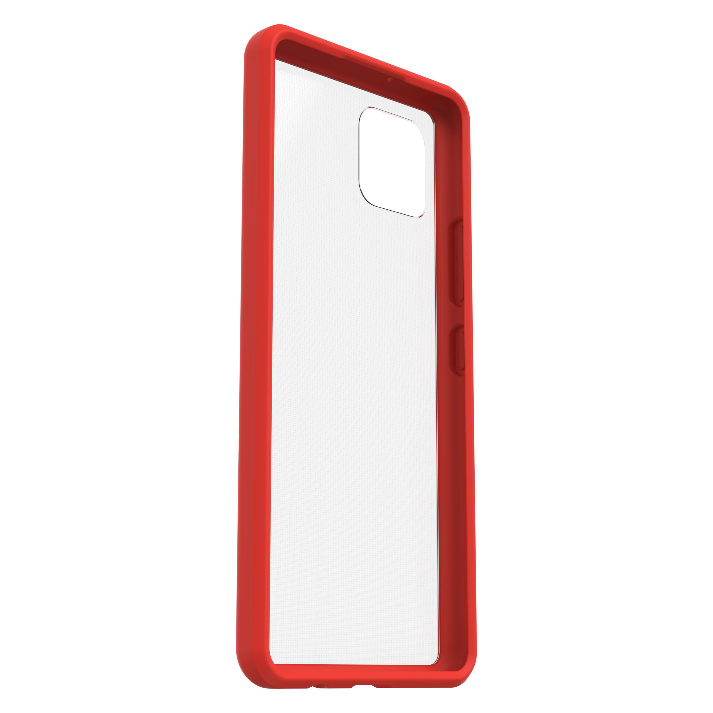 5G, Zoll) Backcover, (6.6 16.8 Samsung, Galaxy Series cm , Handy-Schutzhülle React OTTERBOX A42 Transparent/Rot Case