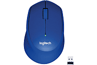 LOGITECH Maus M330 Silent Plus, kabellos, 1000 DPI Optical Tracking, 2 Jahre Batterielaufzeit, Blau