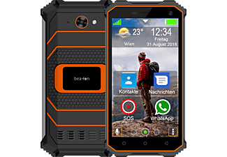 BEA-FON X5 - Smartphone (5 ", 16 GB, Schwarz/Orange)