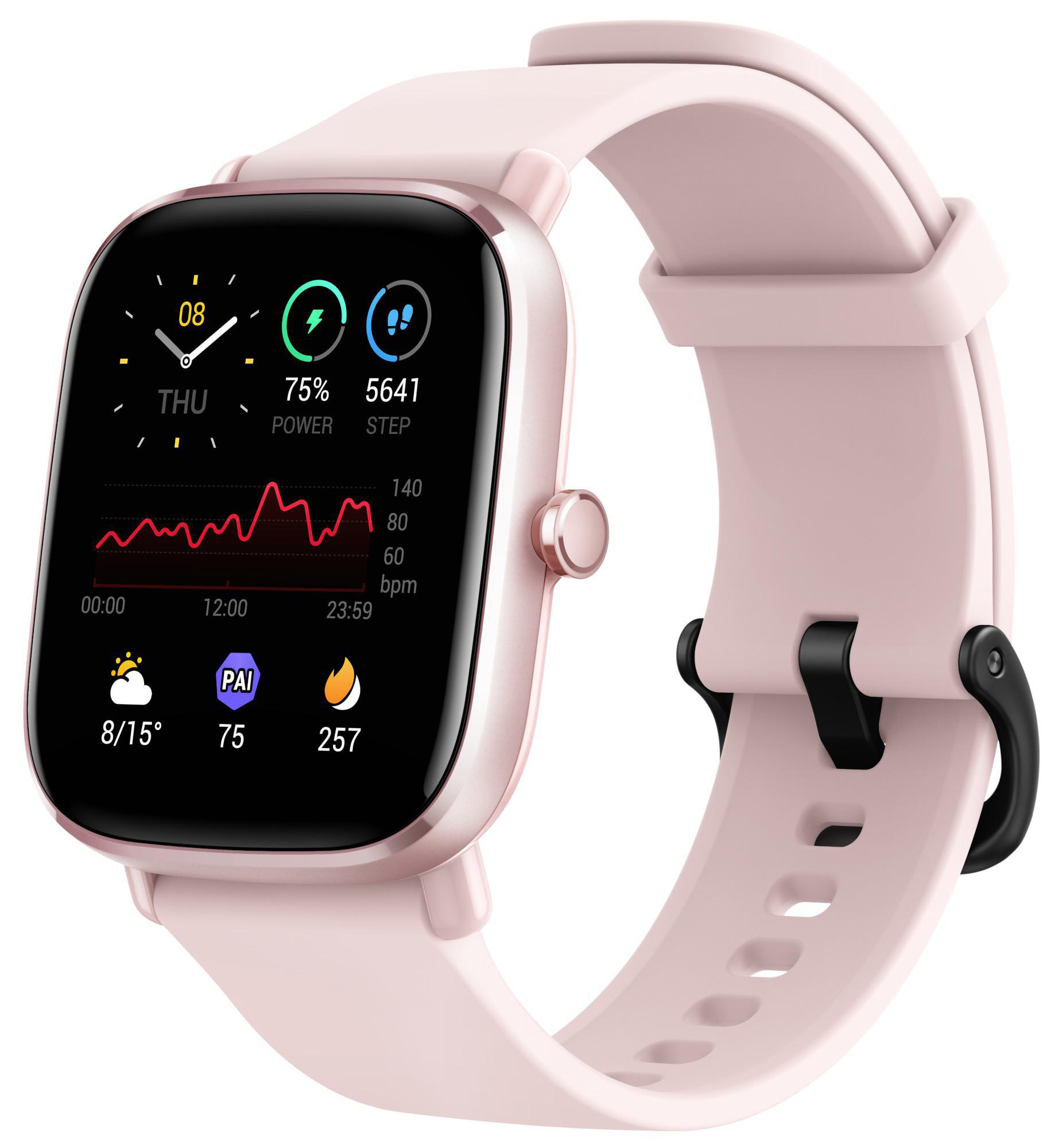 AMAZFIT A2018 GTS 2 mini Smartwatch Aluminium + Kunststoff Fluorelastomerkautschuk, 120 mm + 85 mm, Flamingo Pink
