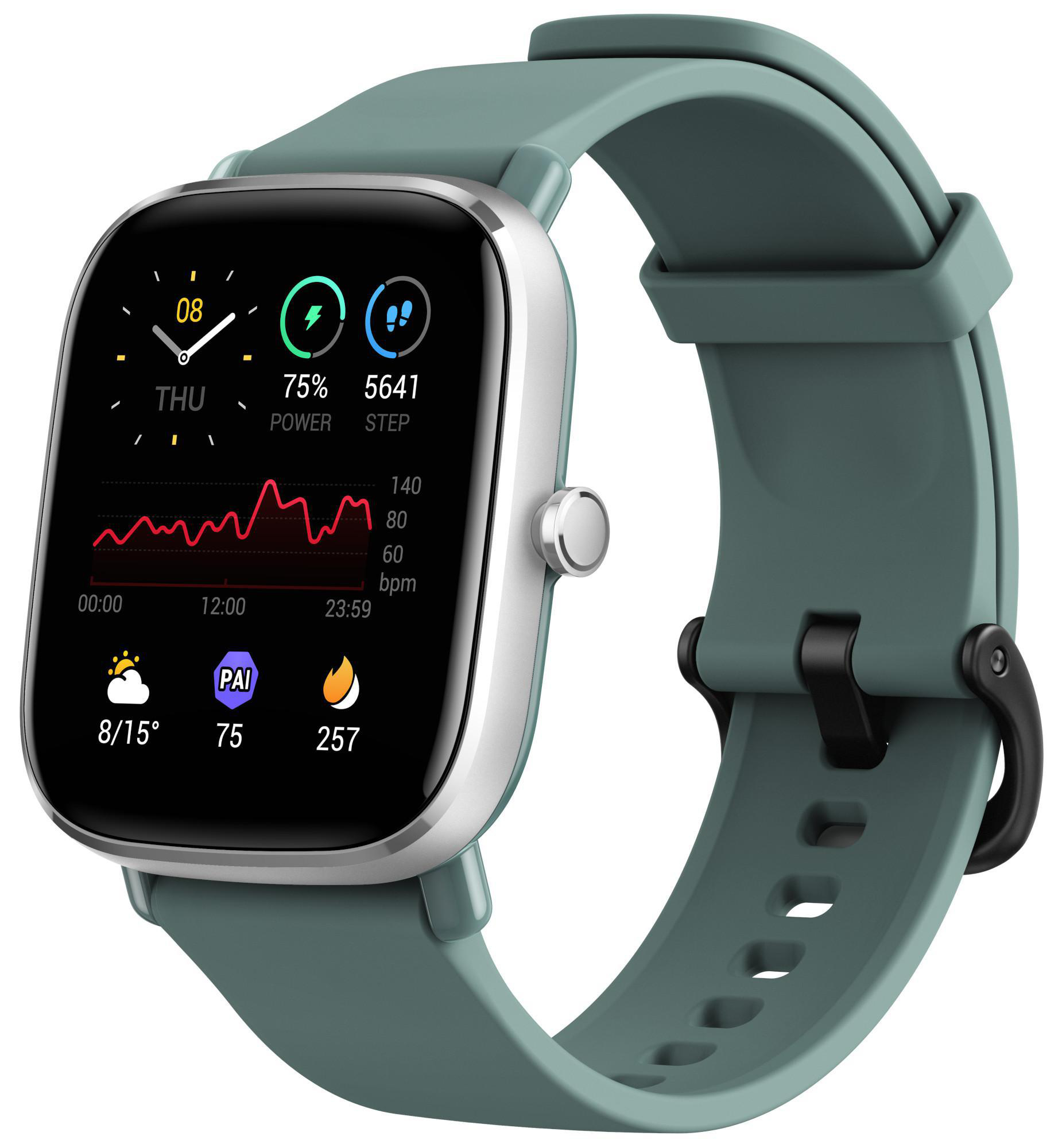 AMAZFIT A2018 GTS 2 mini Smartwatch Aluminium + Kunststoff Fluorelastomerkautschuk, 120 mm + 85 mm, Sage Green