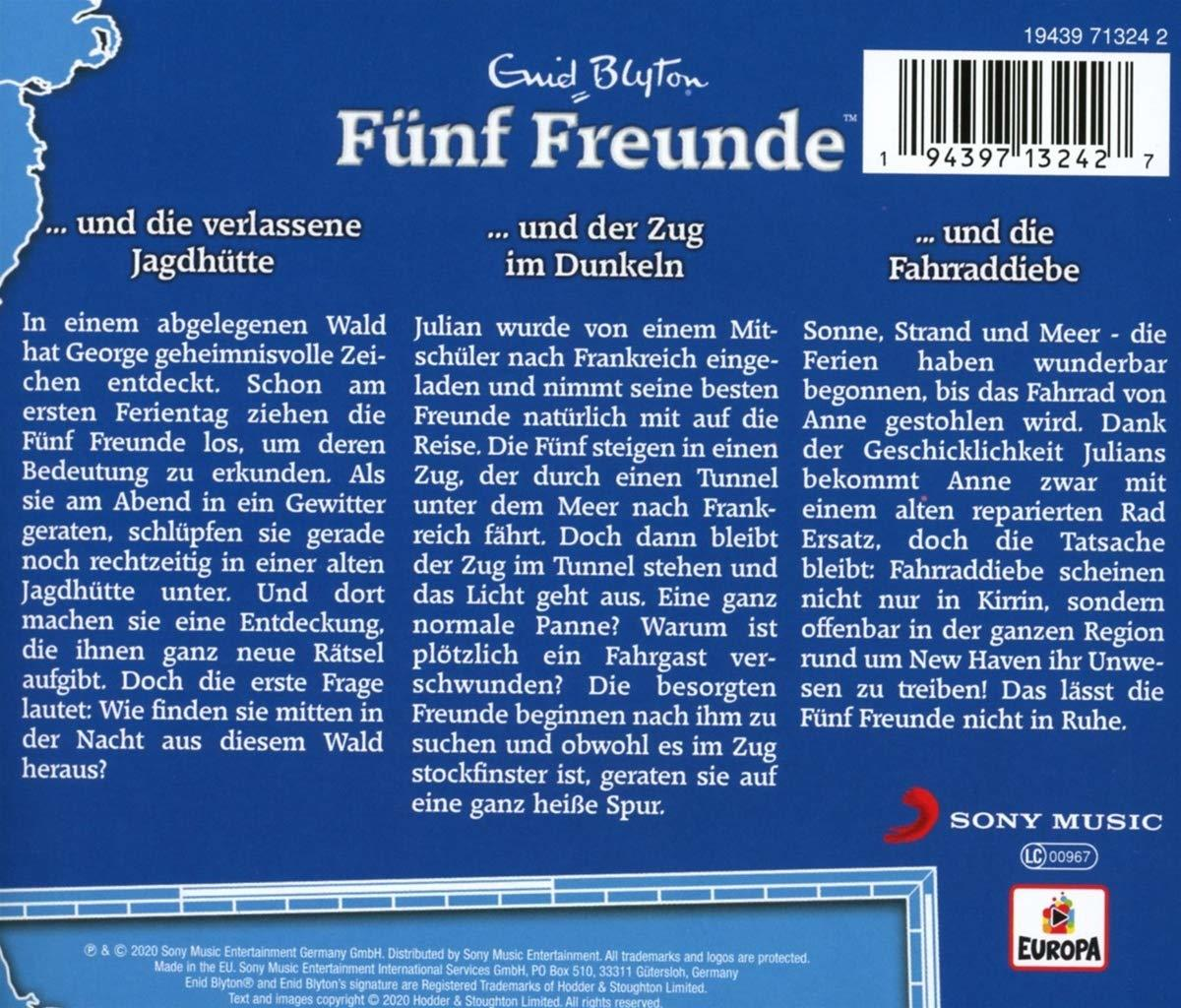 Cover für das Buch "Fünf Freunde". Enthält Text und ein Logo.