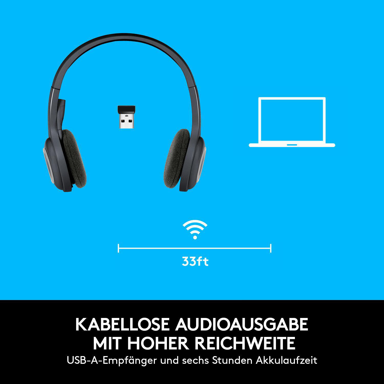LOGITECH H600, On-ear Headset Schwarz