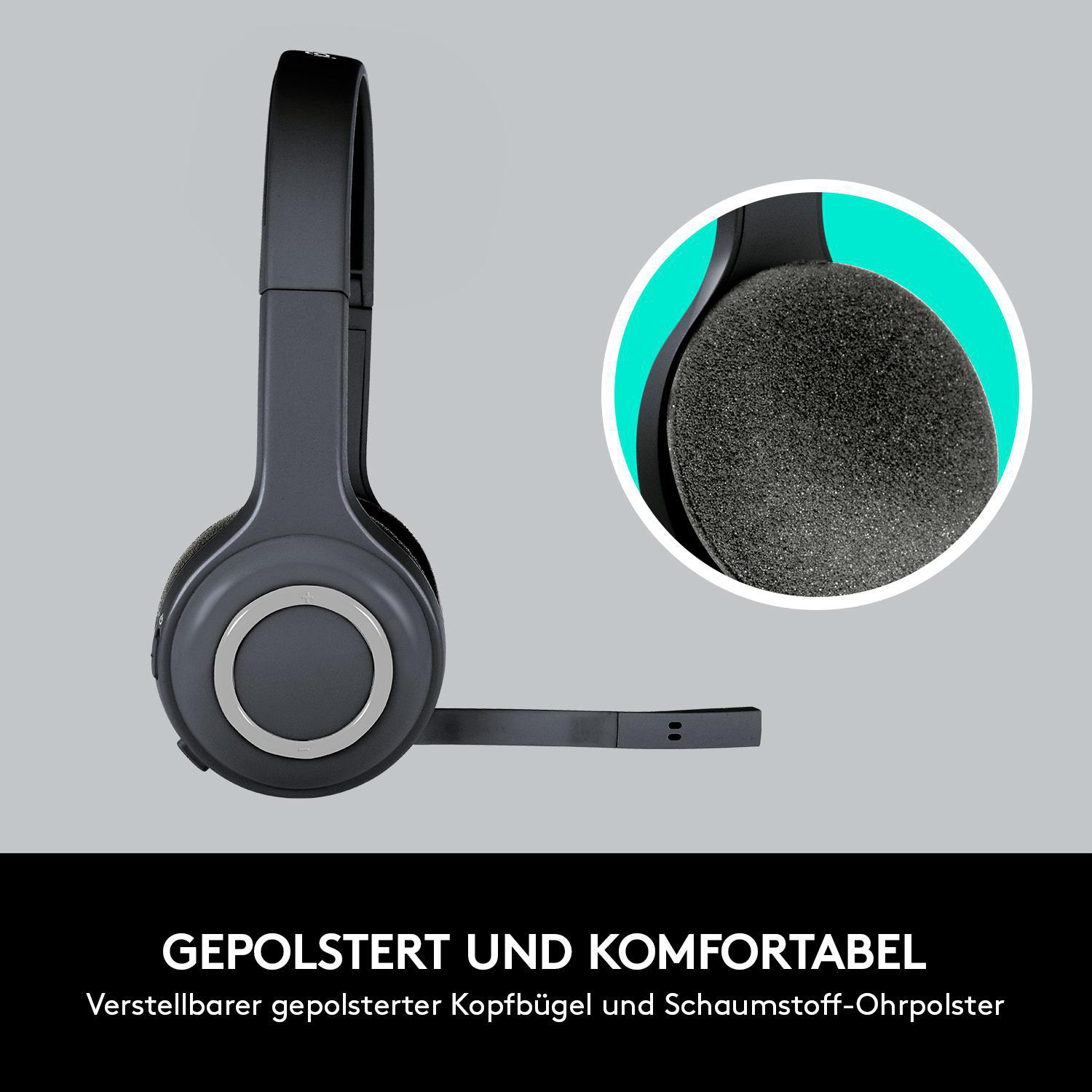 LOGITECH H600, On-ear Headset Schwarz