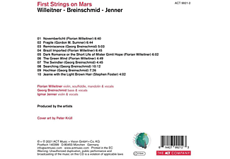 Willeitner, Florian, Breinschmid, Georg, Jenner, I - First Strings on Mars  - (CD)