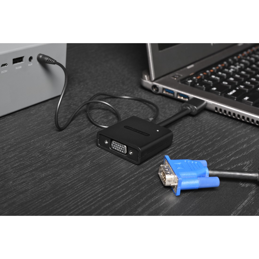 SITECOM CN 351 HDMI zu VGA + Audio Adapter, Schwarz