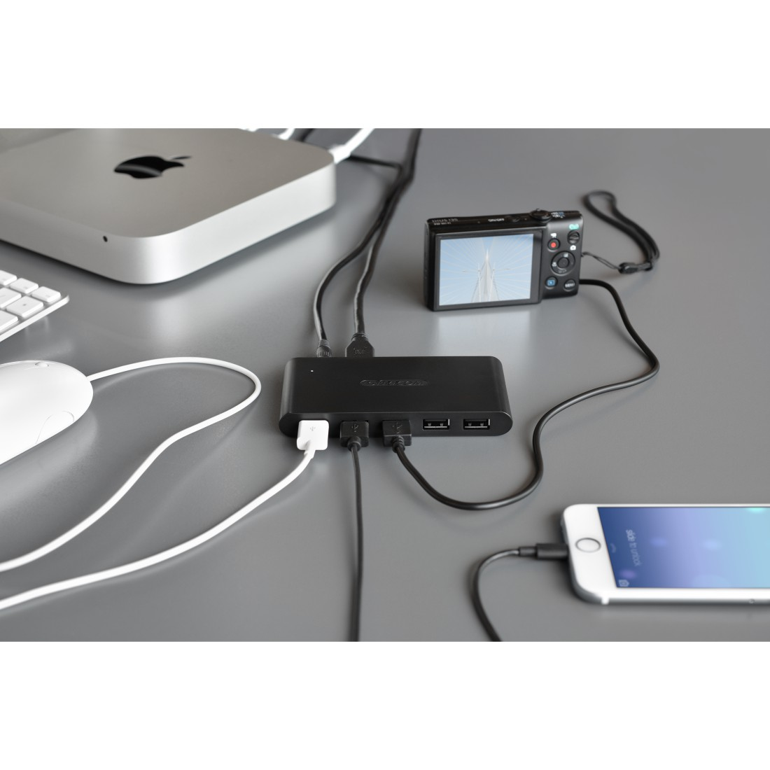 SITECOM CN-082, USB-Hub, Schwarz