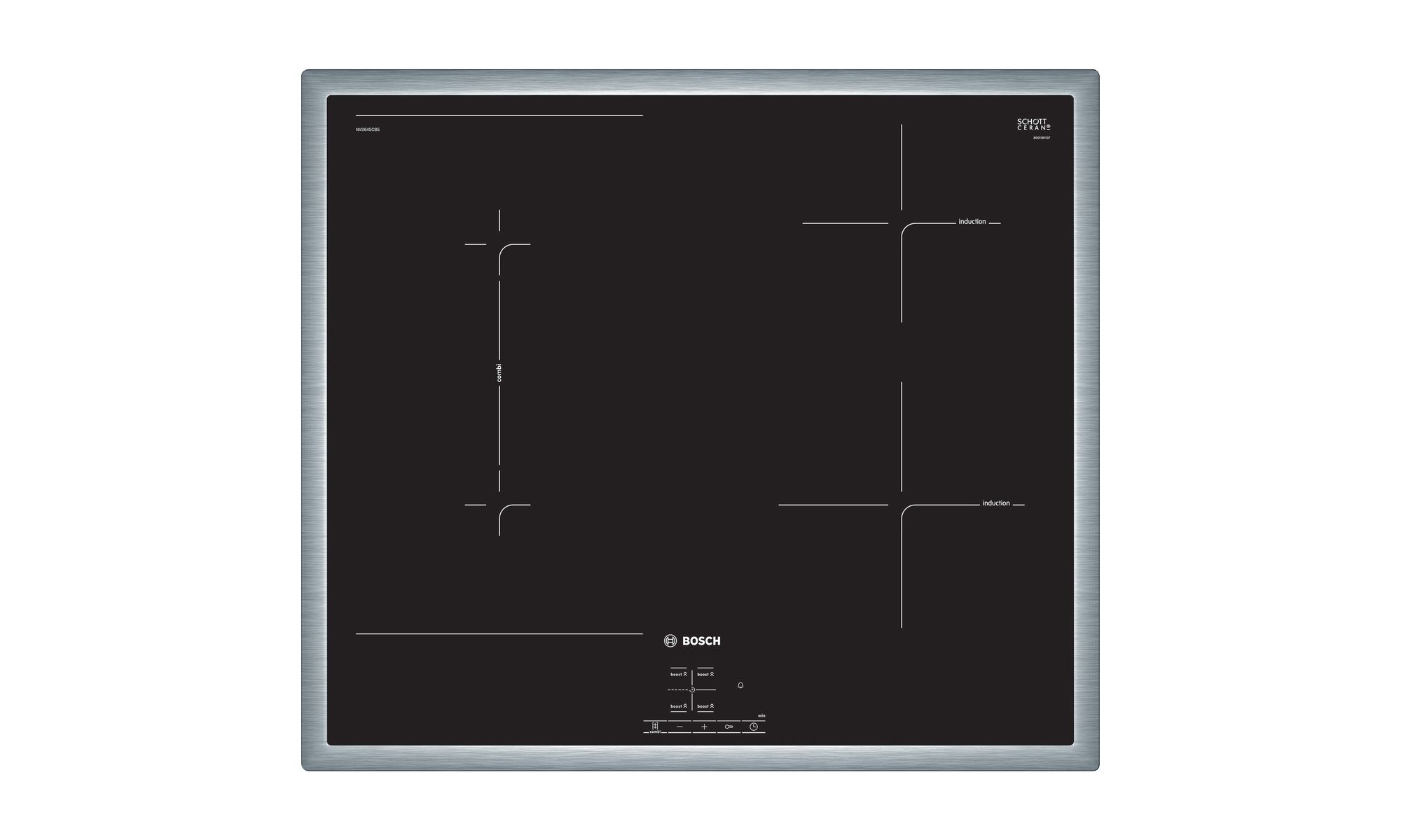 BOSCH HND 416 RS 61 Serie 4, Einbauherdset (Induktionskochfeld, A, 71 l)