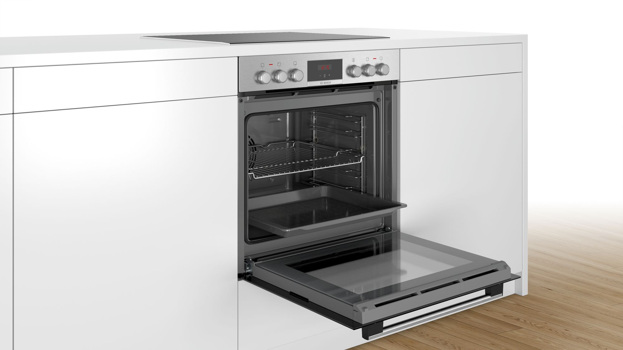BOSCH HND 416 RS 61 Serie 4, Einbauherdset (Induktionskochfeld, A, 71 l)