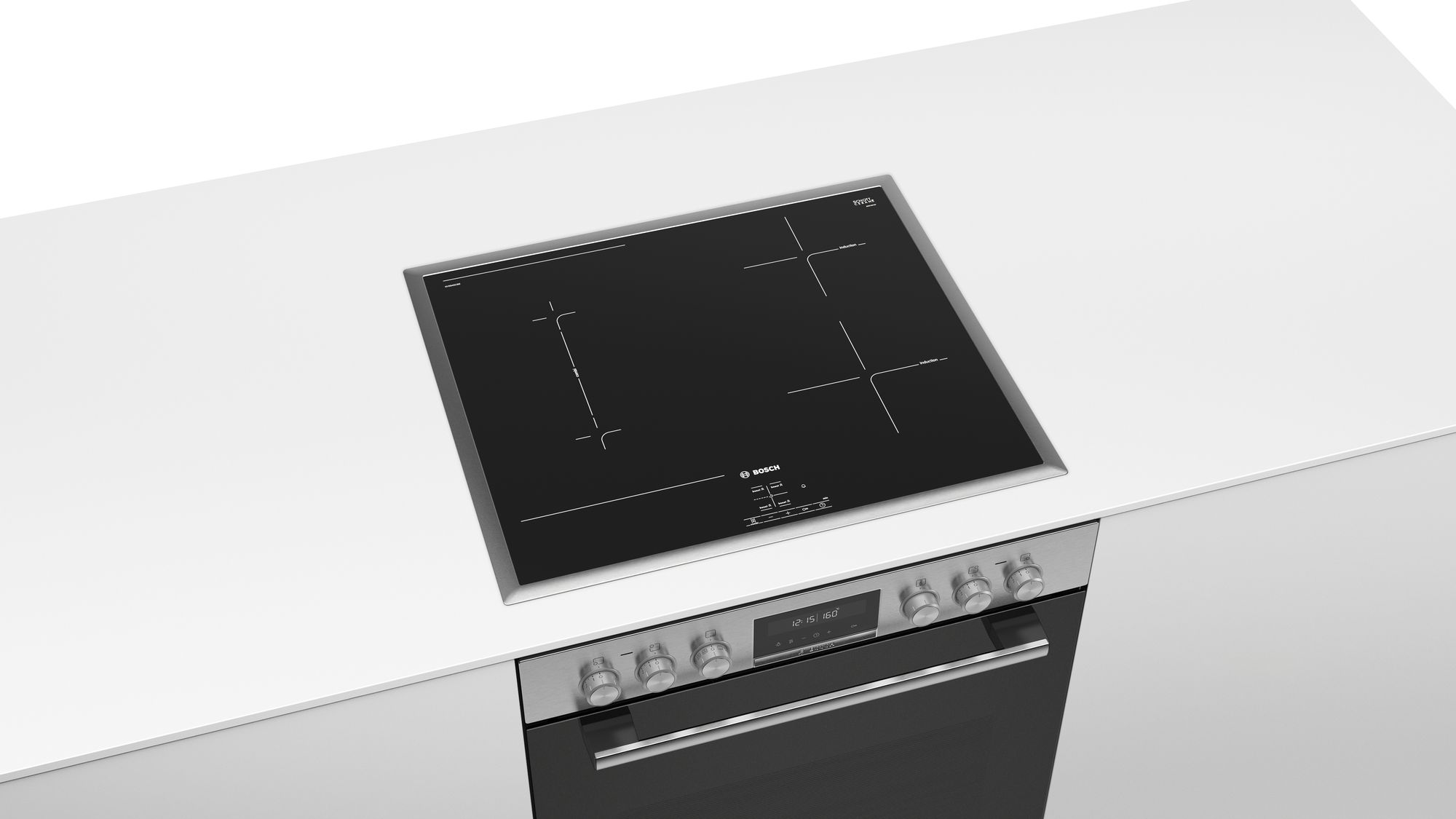 BOSCH HND 416 RS 61 Serie 4, Einbauherdset (Induktionskochfeld, A, 71 l)