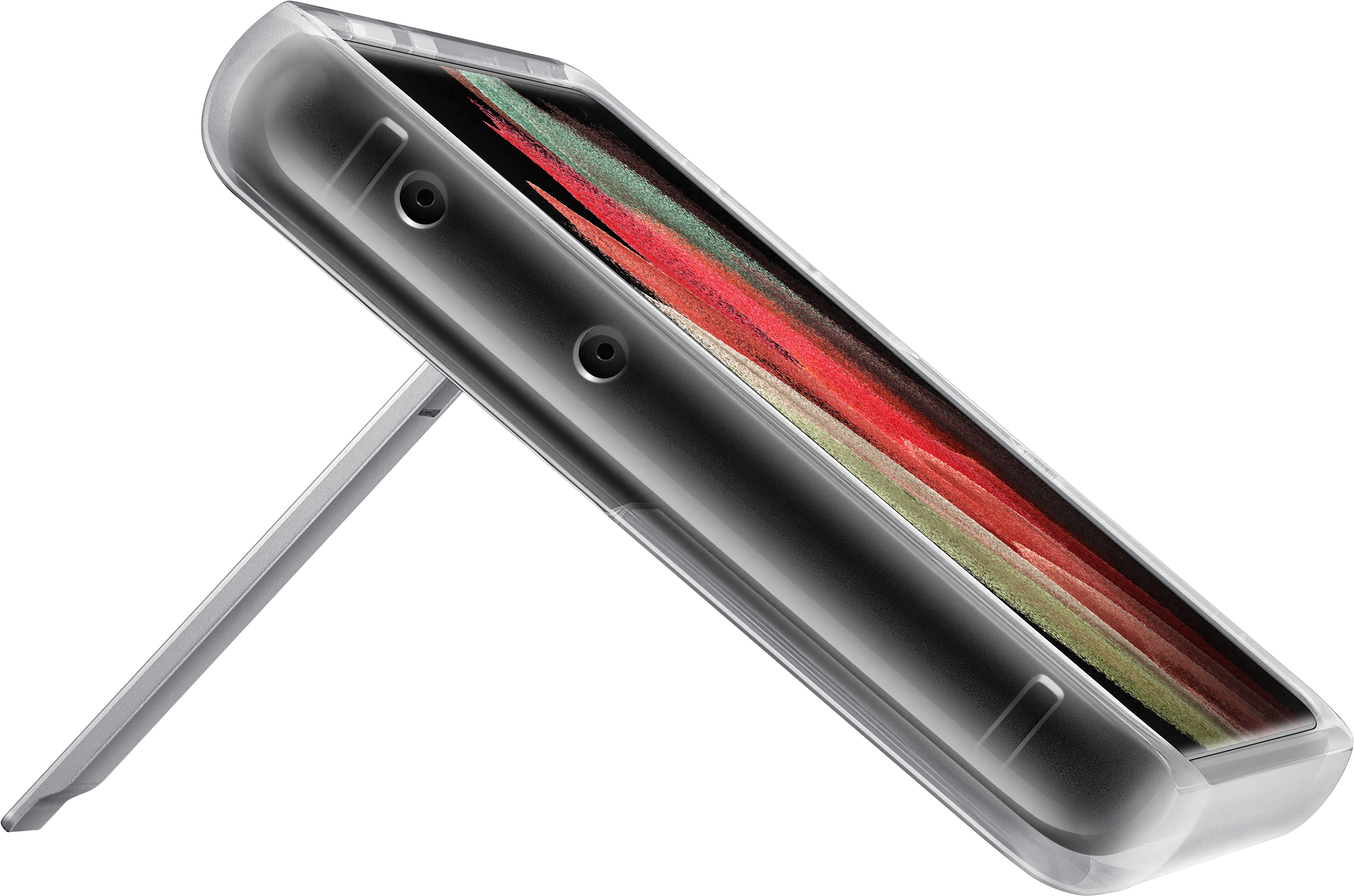 SAMSUNG Clear Standcover - Custodia (Adatto per modello: Samsung Galaxy S21 Ultra)