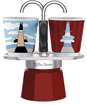 BIALETTI Mini Express kávé szett, Magrite, 2 adag