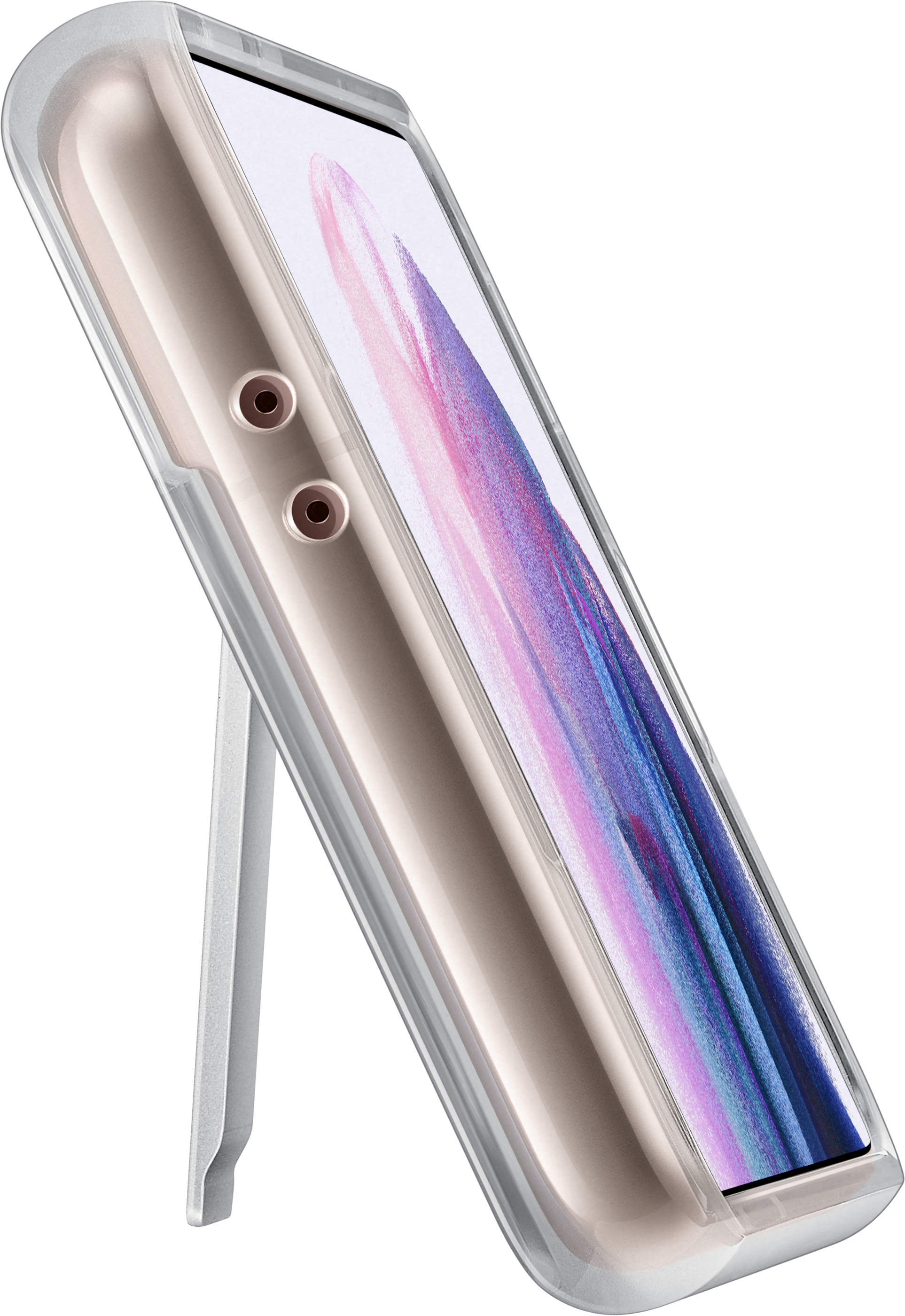 SAMSUNG Clear Stand Cover - Custodia  (Adatto per modello: Samsung  Galaxy S21)