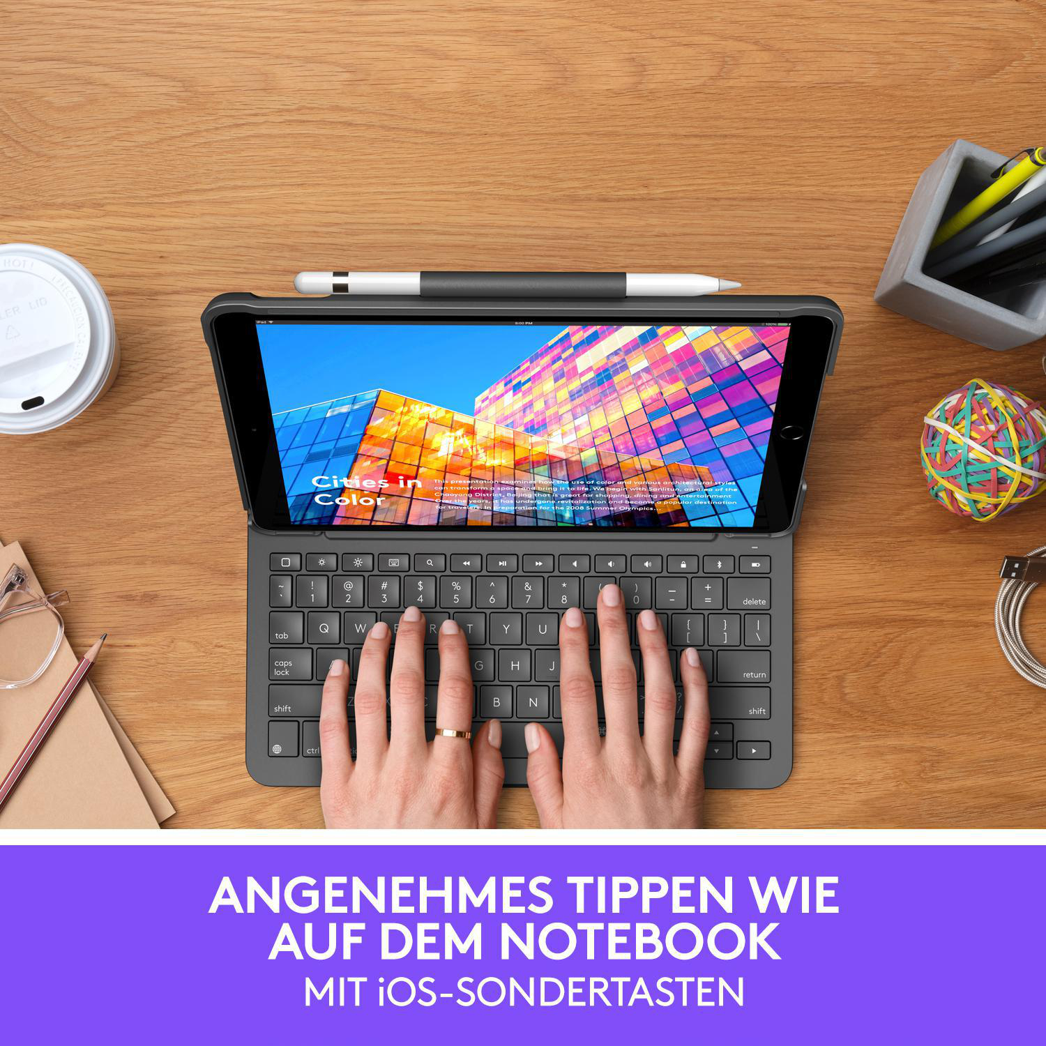 LOGITECH Slim Folio für iPad Air (3. Generation) Tastatur Graphite