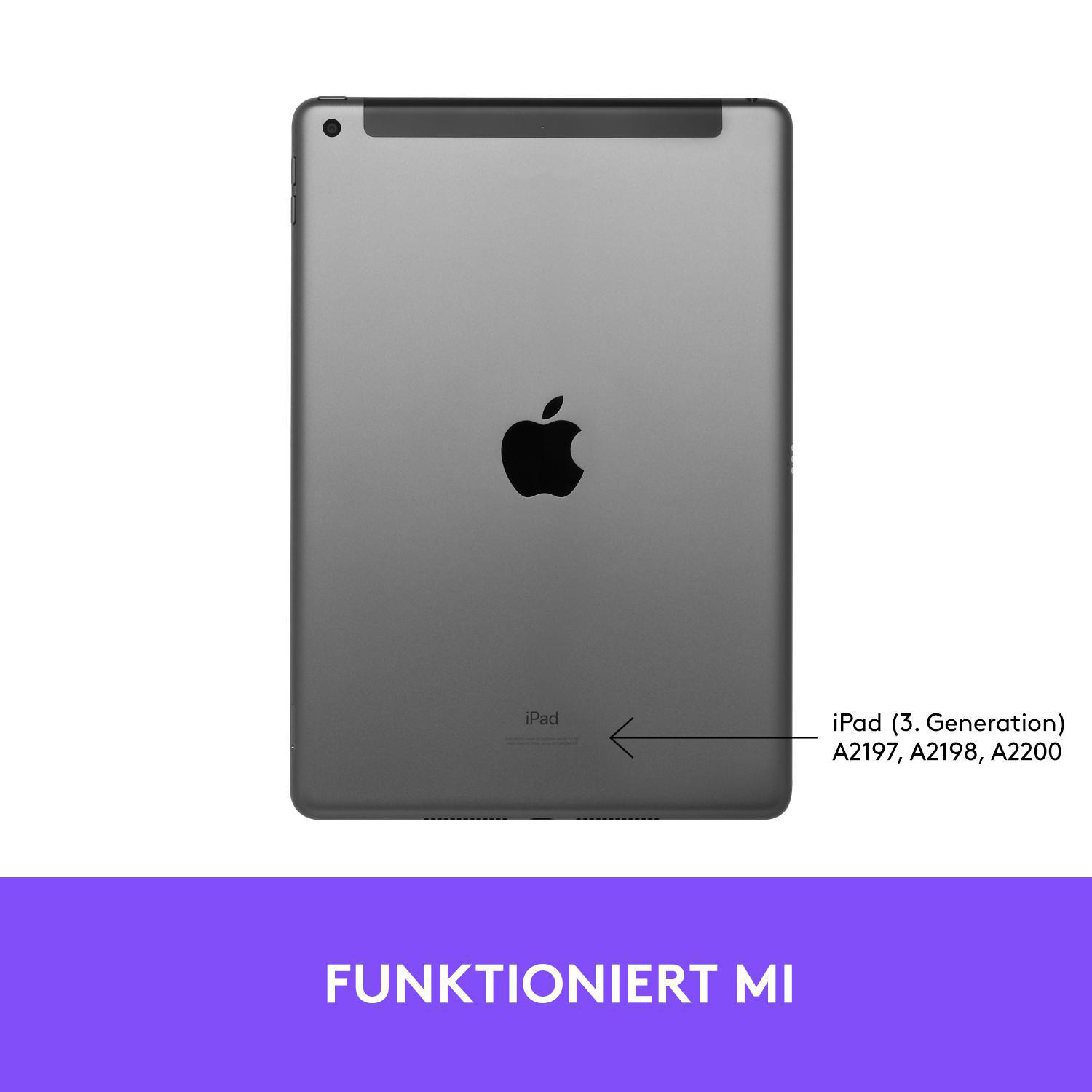 LOGITECH Slim Folio für iPad Air (3. Generation) Tastatur Graphite