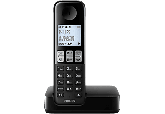 PHILIPS D2501B/01 - Telefono fisso senza fili (Nero)