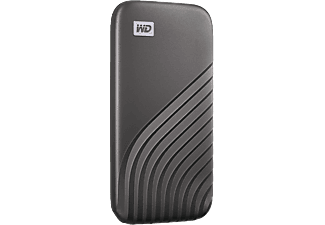 Disco duro externo 1 TB - WD My Passport SSD, Portátil, Lectura 1050 MB/s, USB 3.2, Para Windows y Mac, Gris