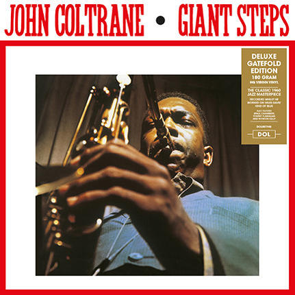 Album borító John Coltrane-nel szaxofonozik, szöveggel.