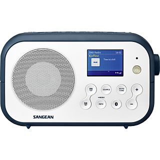 SANGEAN DPR-42BT - Radio numérique (DAB, DAB+, FM, Blanc/Bleu)