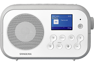 SANGEAN DPR-42BT - Radio numérique (DAB, DAB+, FM, Blanc/Gris)
