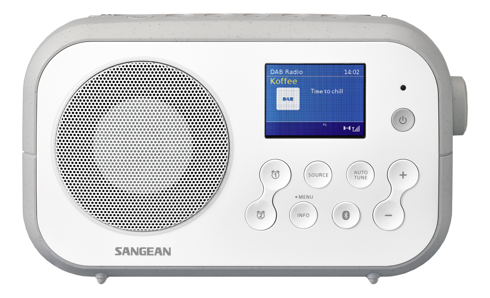 SANGEAN DPR-42BT - Radio digitale (DAB, DAB+, FM, Bianco/Grigio)