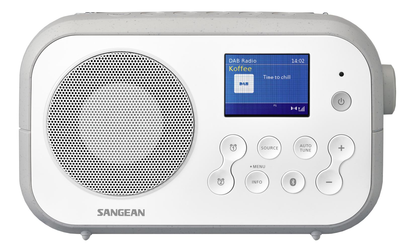 SANGEAN DPR-42BT - Digital-Radio (DAB, DAB+, FM, Weiss/Grau)